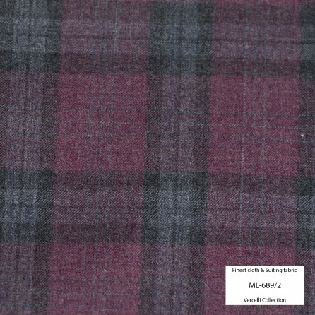 ML689/2 Vercelli VII - 95% Wool - Cẩm quỳ Caro